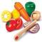 Hape: Farm Shop Vegetables - 7pc, Wooden Food Play Set, Knife & Velcro Stick Together Veggies, Cut In Half, Kitchen Pretend Play Toy, Kids Ages 3+